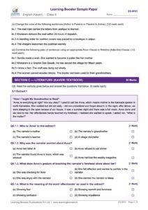 Class 9 English (Kaveri) – Sample Paper 1 Page 4