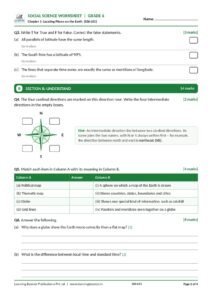 Social Science: Exploring Society – Class 6, Worksheets Page 3