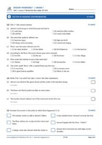 English: Poorvi -Grade 7, Worksheets Page 3