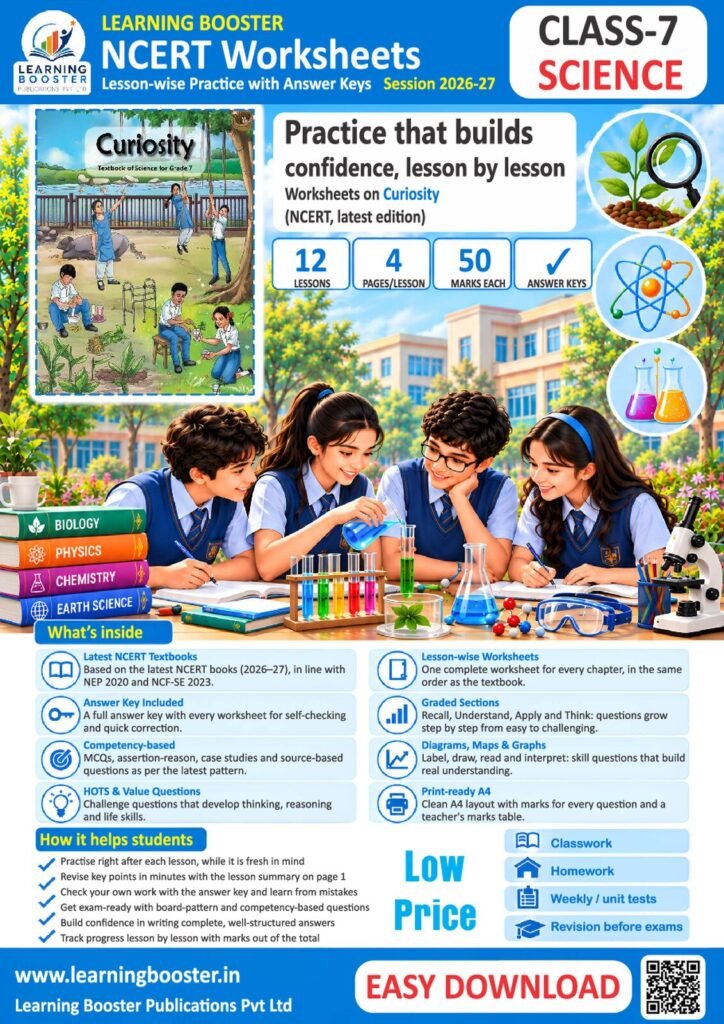 Science: Curiosity – Grade 7, Worksheets Cover