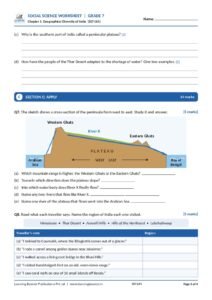 Social Science: Exploring Society – Grade 7, Worksheets Part 1 Page 4