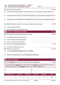 English: Grammar – Class 8, Worksheets Page 3