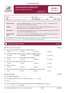 Mathematics: Ganita Prakash Part 1 – Class 8, Worksheets Page 2