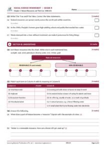 Social Science: Exploring Society Part 1 – Class 8, Worksheets Page 3
