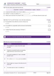Mathematics: Ganita Manjari Part 2 – Class 9, Worksheets Page 3