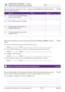 Mathematics: Ganita Manjari Part 2 – Class 9, Worksheets Page 4