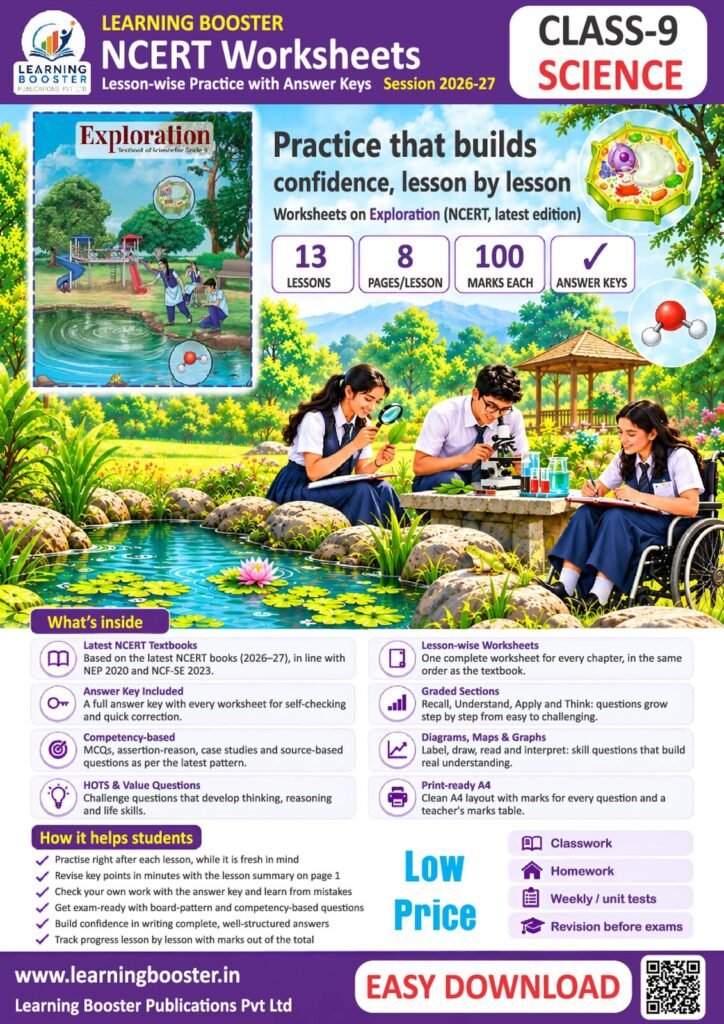 Science: Exploration – Class 9, Worksheets Cover