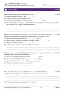 Science: Exploration – Class 9, Worksheets Page 4
