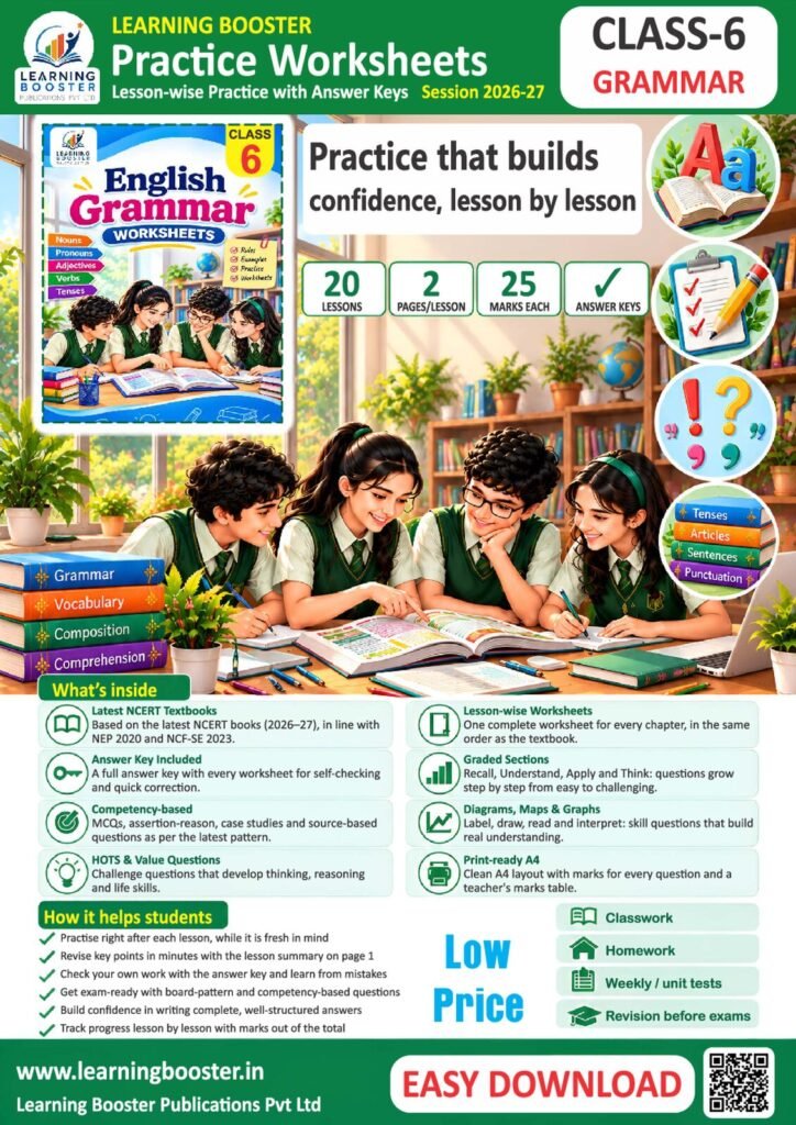 English: Grammar – Grade-6, Worksheets Cover